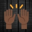 Raising Hands - Dark Skin Tone