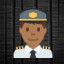 Man Pilot - Medium-Dark Skin Tone