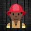 Man Firefighter - Dark Skin Tone