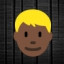 Blond-Haired Person - Dark Skin Tone