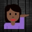 Woman Tipping Hand - Dark Skin Tone