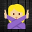 Woman Gesturing No - Medium-Light Skin Tone