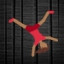 Person Cartwheeling - Medium-Dark Skin Tone