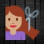 Person Getting Haircut - Medium Skin Tone